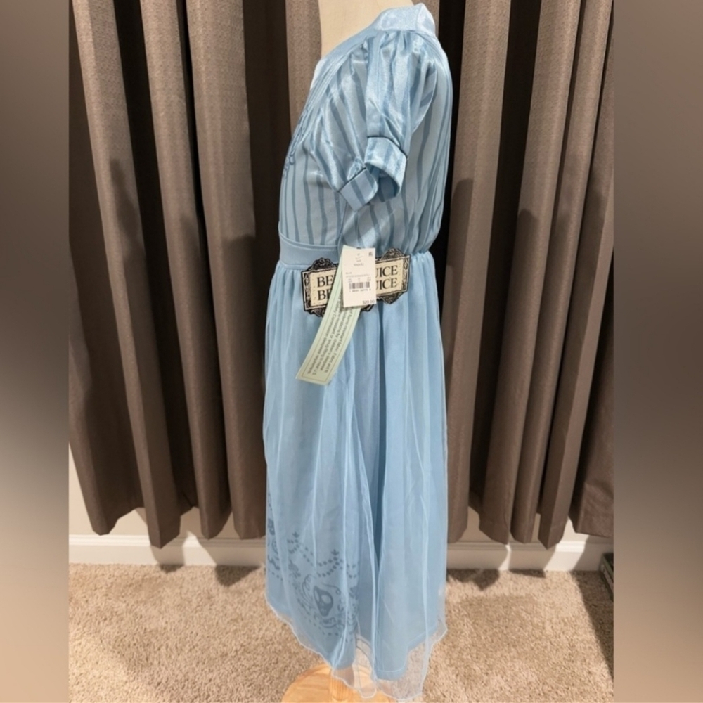 Light Blue Girls' Short-Sleeve Nightgown - Picture 5 of 13